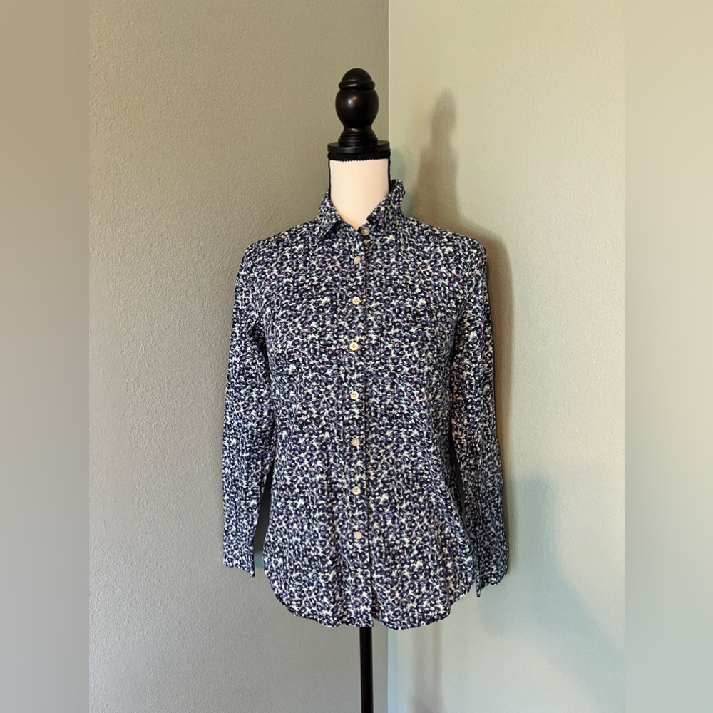 Talbots Women’s Floral Cotton Shirt Size 4